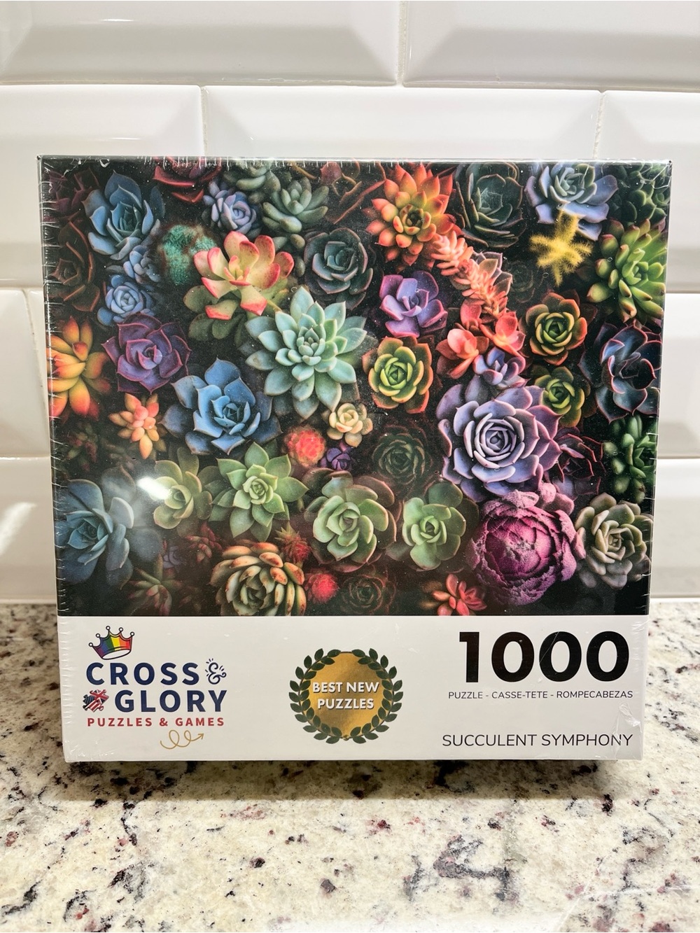 Cross & Glory Succulent Puzzle 1000 Pieces NWT